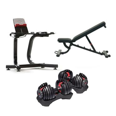 Bowflex 552i S selecttech haltersysteem 23,8 kg + standaard + bench 