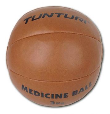 Tunturi Medicine ball Kunstleer 3 kg bruin 