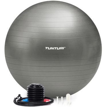 Tunturi fitnessbal anti burst zilver inclusief pomp 